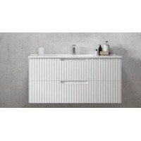 Line Matte White All Drawers Wall Hung Vanities